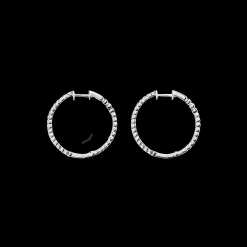 1 Carat Diamond Hoop Earrings