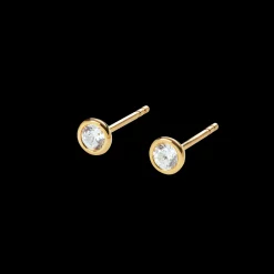 1/4 Carat Round Diamond Bezel Studs