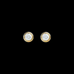 1/4 Carat Round Diamond Bezel Studs