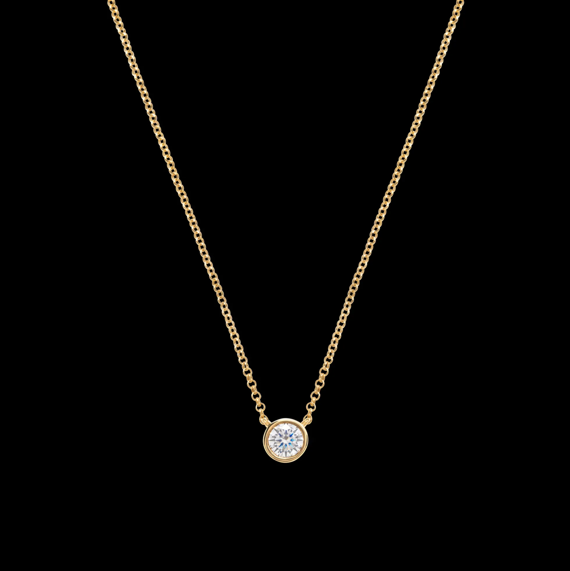 1/2 Carat Round Diamond Necklace