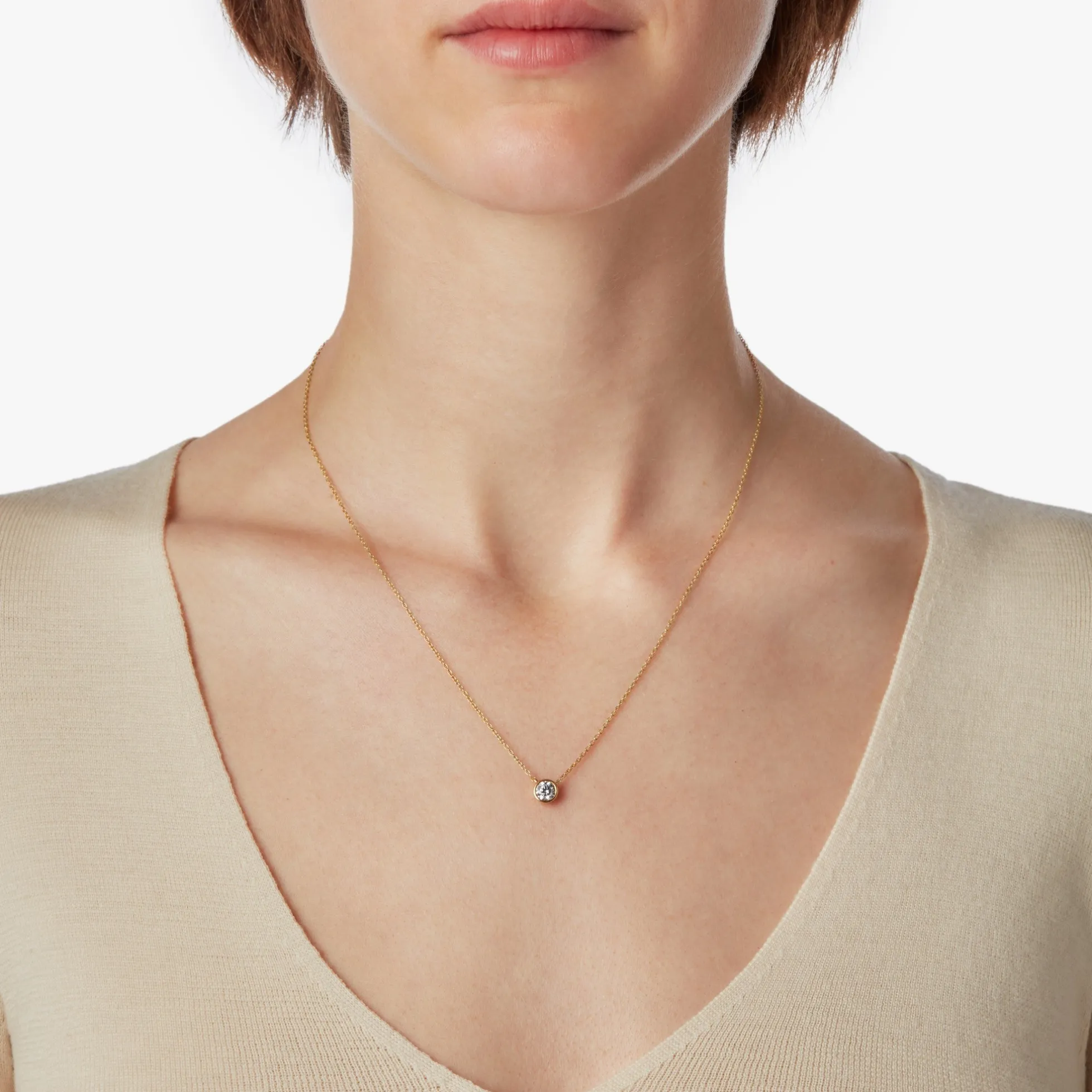 1/2 Carat Round Diamond Necklace