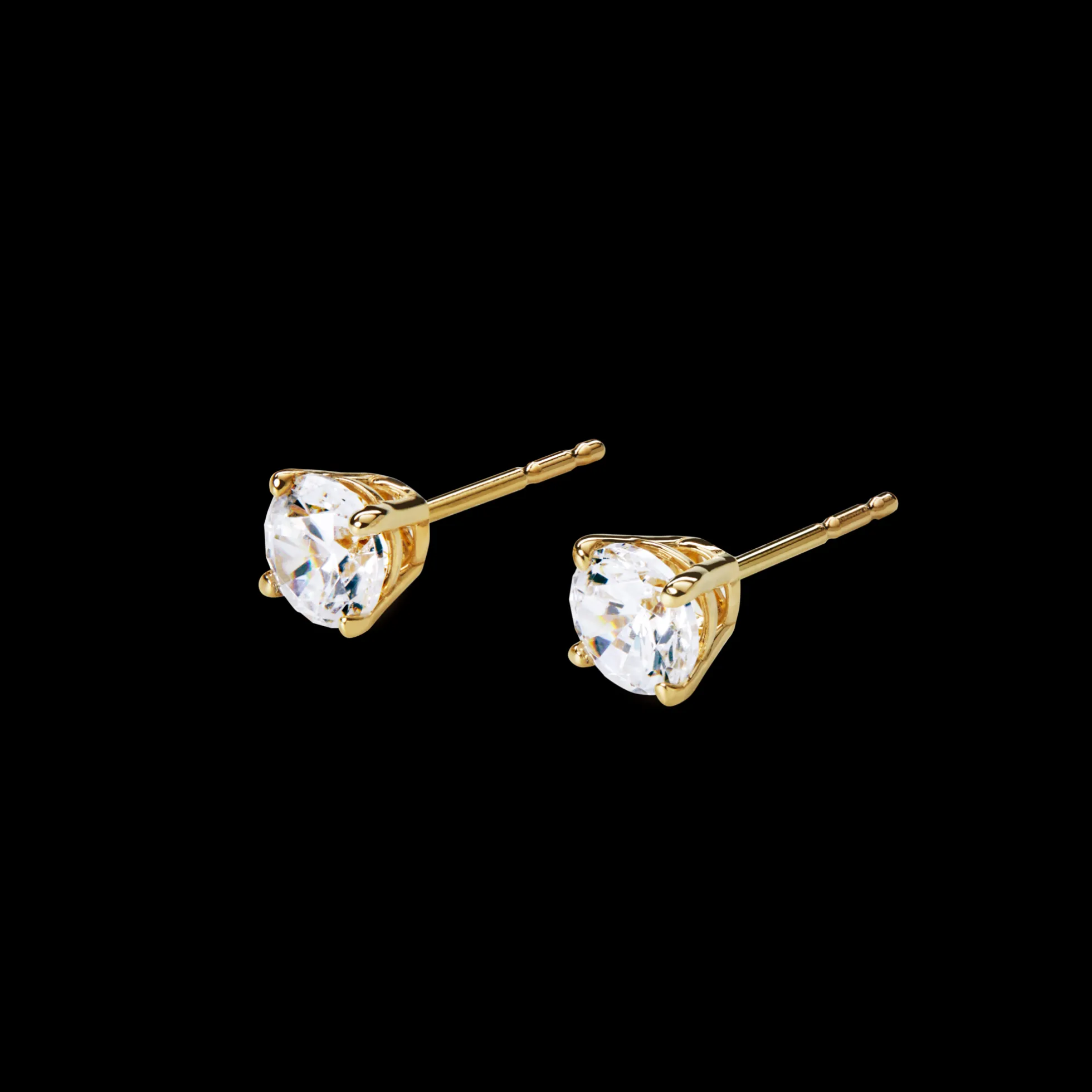 1 Carat Round Diamond Studs