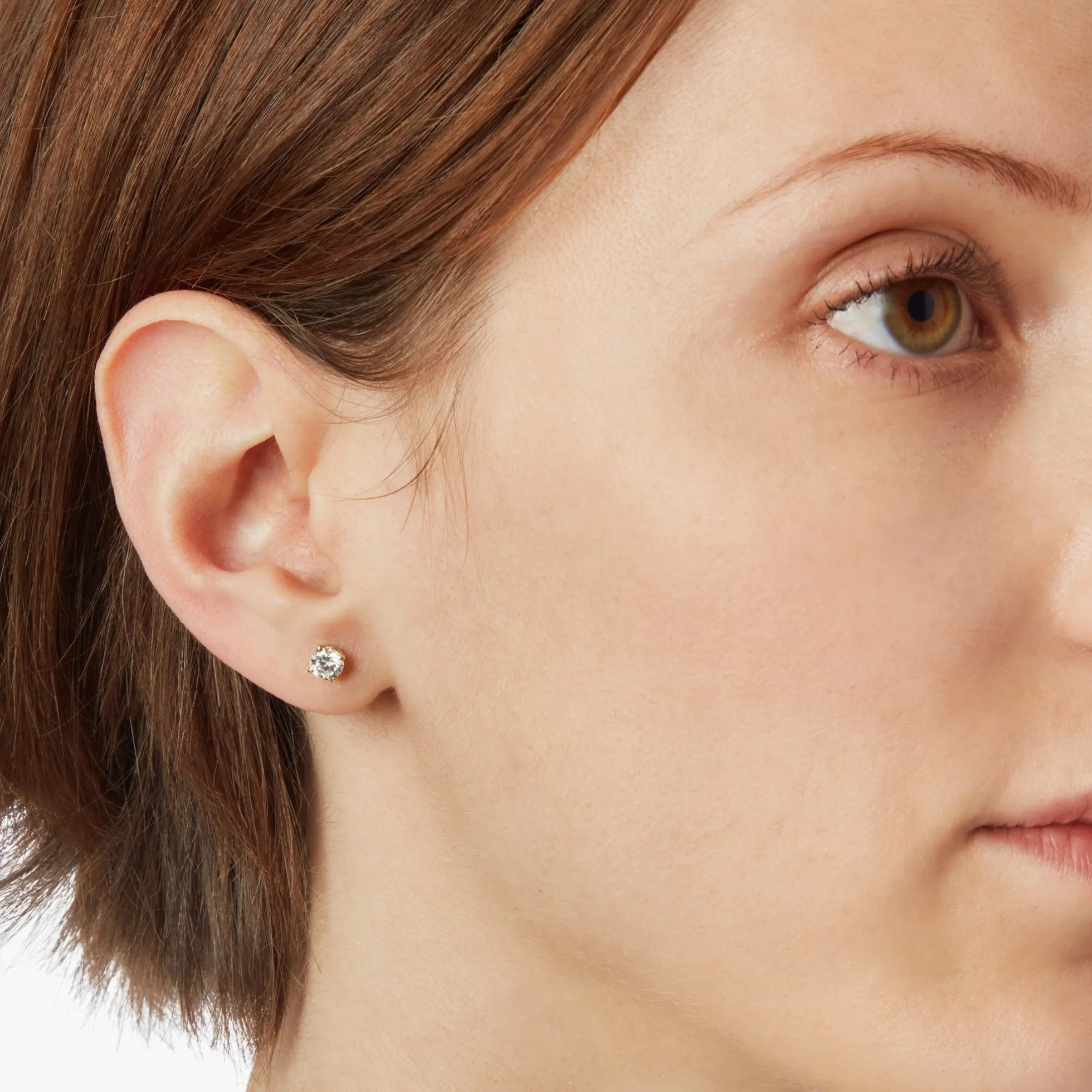 1 Carat Round Diamond Studs