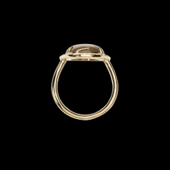 Diamond Pave Oval Petoskey Ring