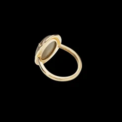Diamond Pave Oval Petoskey Ring