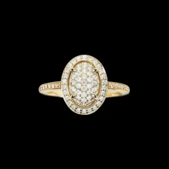 Diamond Pave Oval Ring