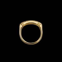 Diamond Pave Rivet Double Row Ring