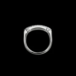 Diamond Pave Rivet Double Row Ring