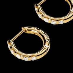 Diamond Petite Round Huggie Earrings