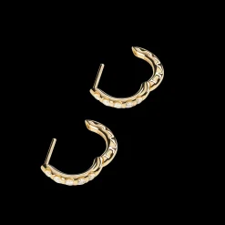 Diamond Petite Round Huggie Earrings