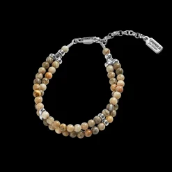 Double Row Petoskey Beaded Bracelet