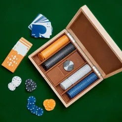 Lacquered Wood Poker Set