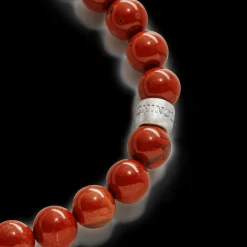 8mm Beaded Red Jasper Bracelet