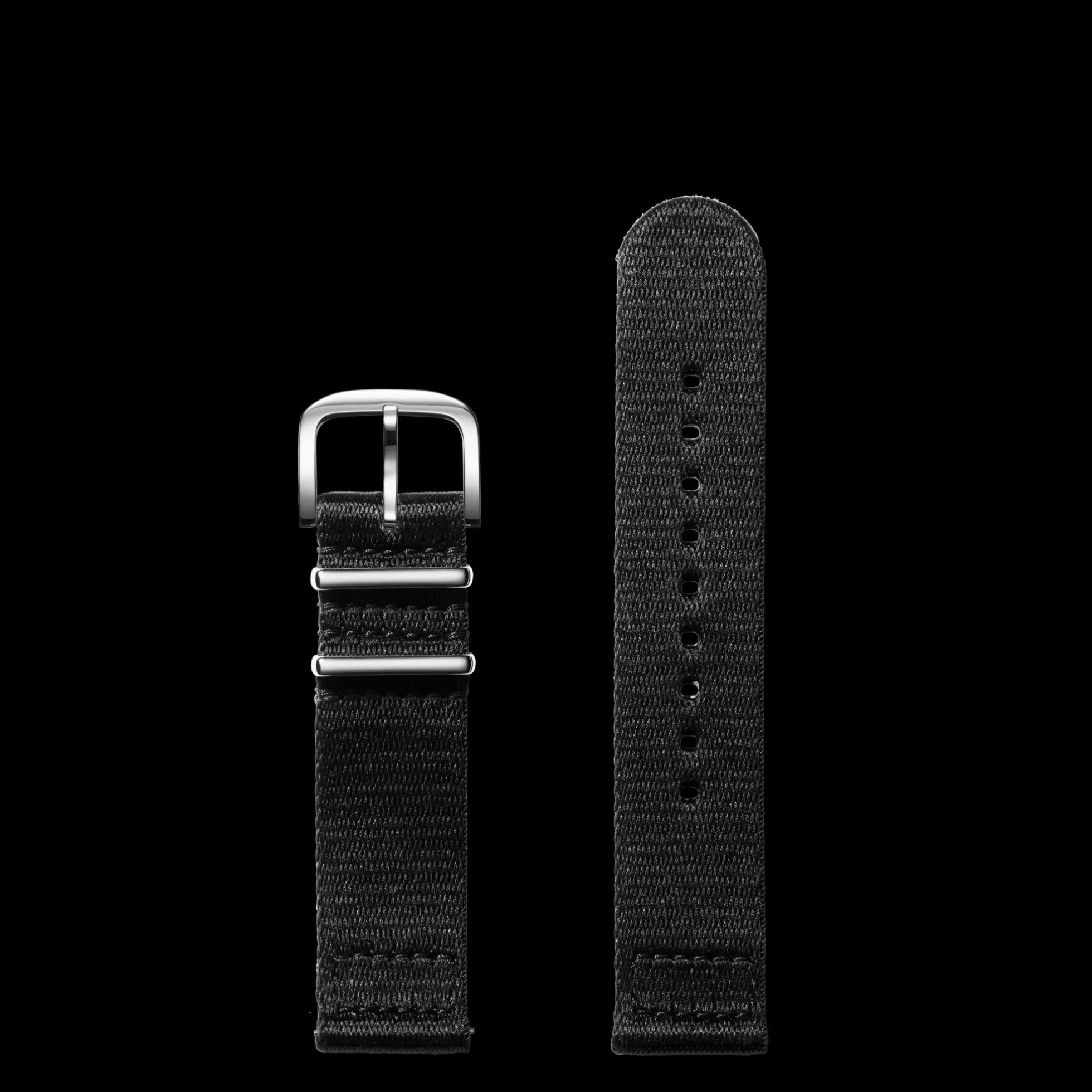 20mm Black G10 Nylon Watch Strap