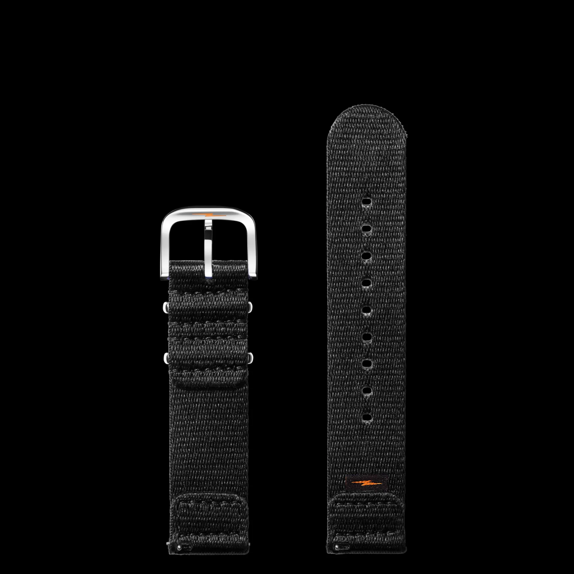 20mm Black G10 Nylon Watch Strap