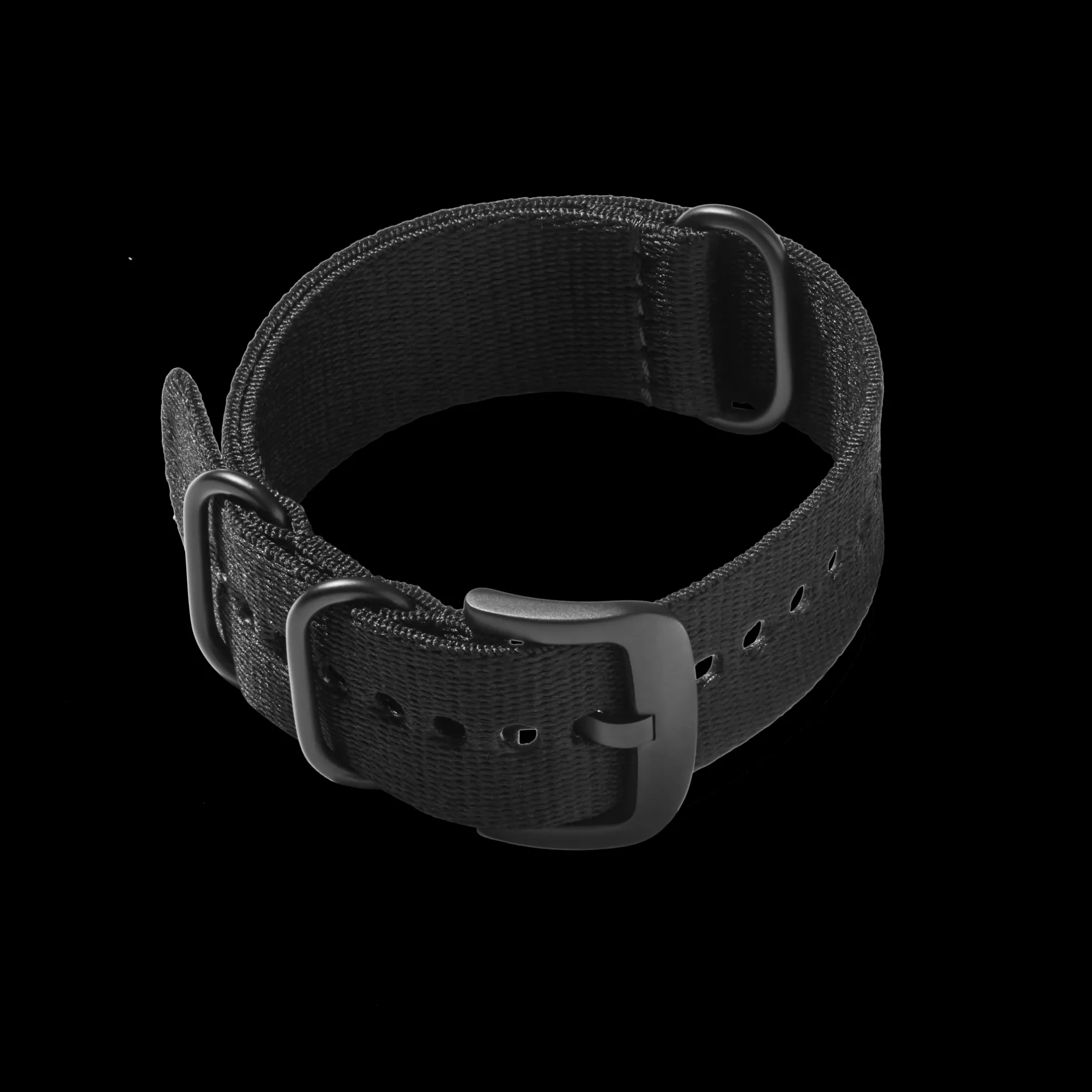 24mm Black G10 Nylon Watch Strap