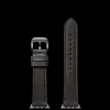 20mm Black Leather Apple Watch Strap
