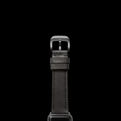 20mm Black Leather Apple Watch Strap