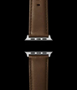 20mm Black Leather Apple Watch Strap