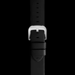 24mm Black Leather Watch Strap