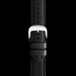 20mm Black Leather Watch Strap
