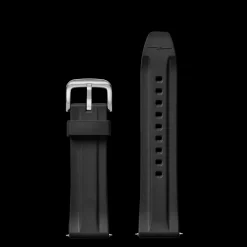 24mm Black Rubber Watch Strap