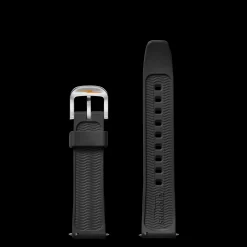 20mm Black Rubber Watch Strap