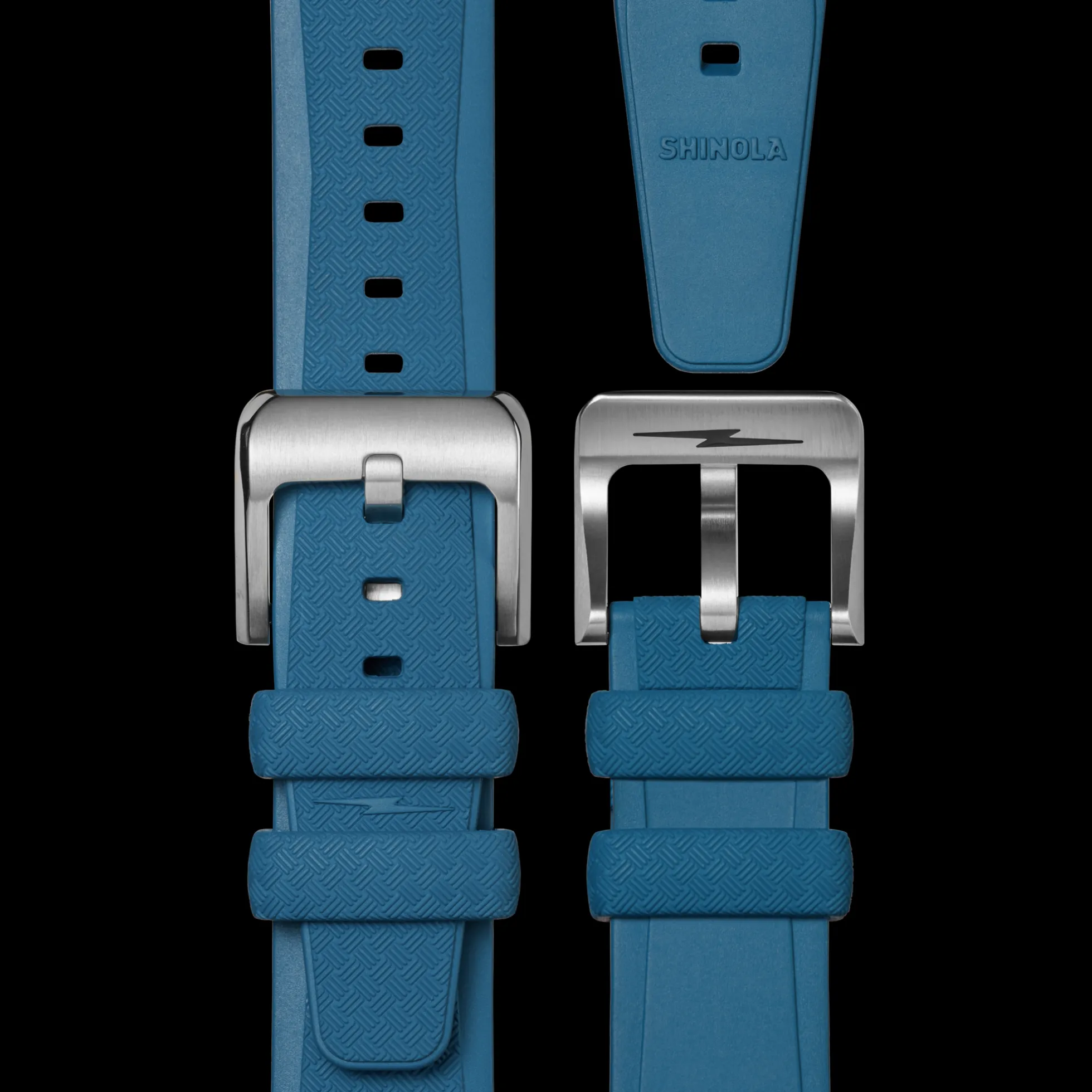 20mm Blue Rubber Watch Strap
