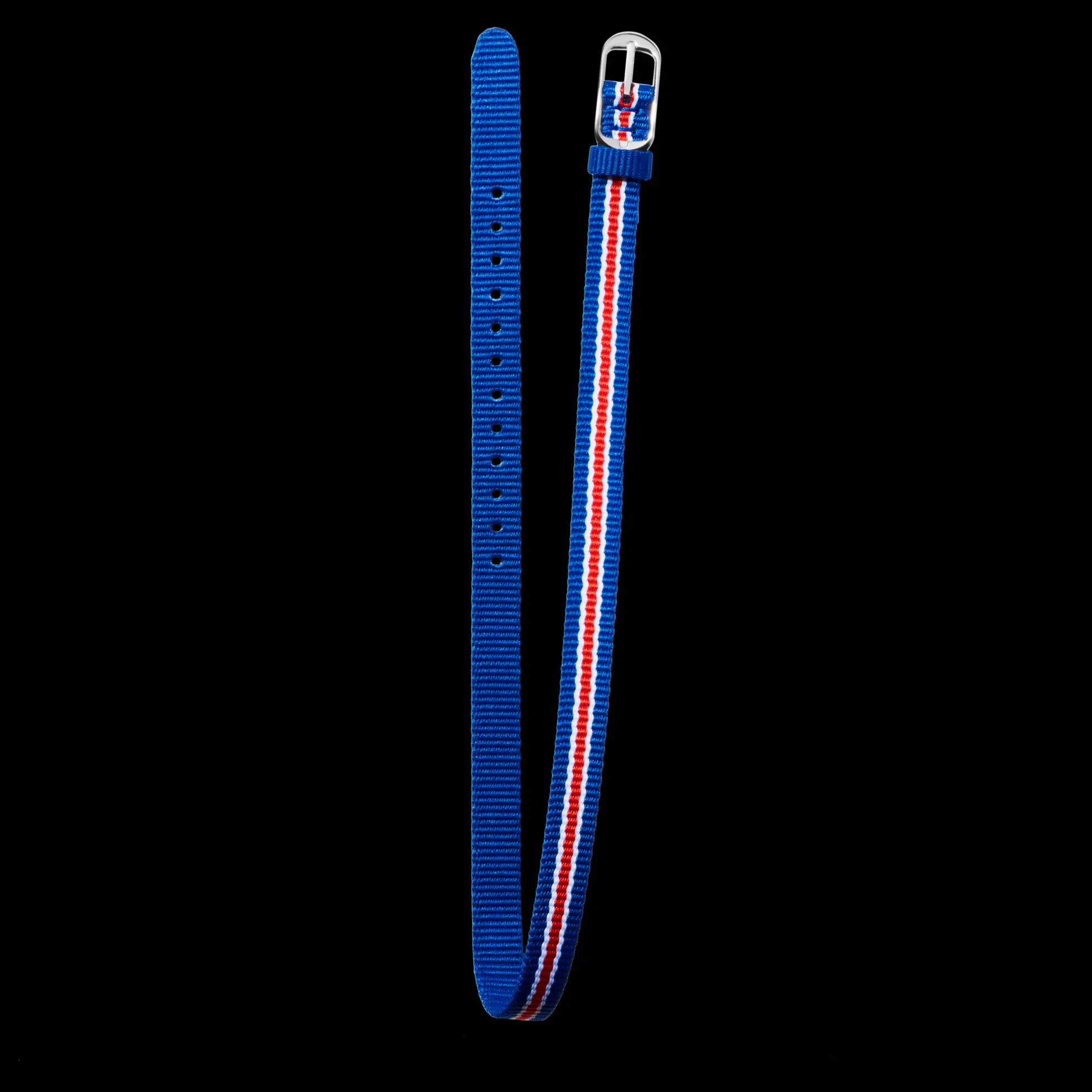 10mm Blue/White/Red Nylon Watch Strap