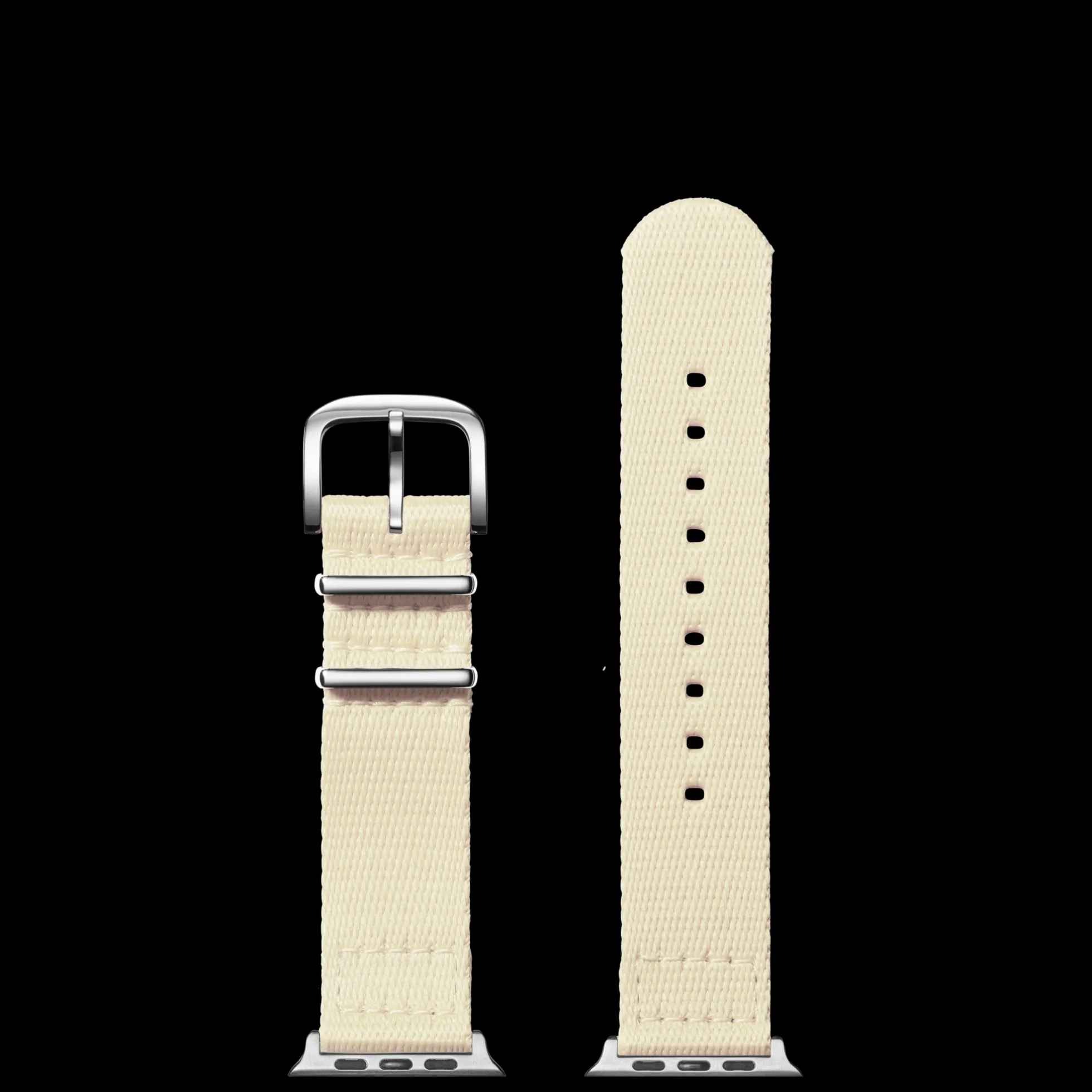 20mm Cream Split Nylon Apple Watch Strap