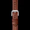 20mm Dark Cognac Leather Watch Strap