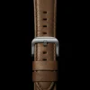 20mm Dark Nut Brown Leather Apple Watch Strap