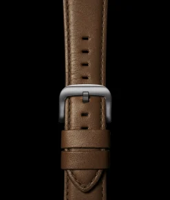 20mm Dark Nut Brown Leather Apple Watch Strap