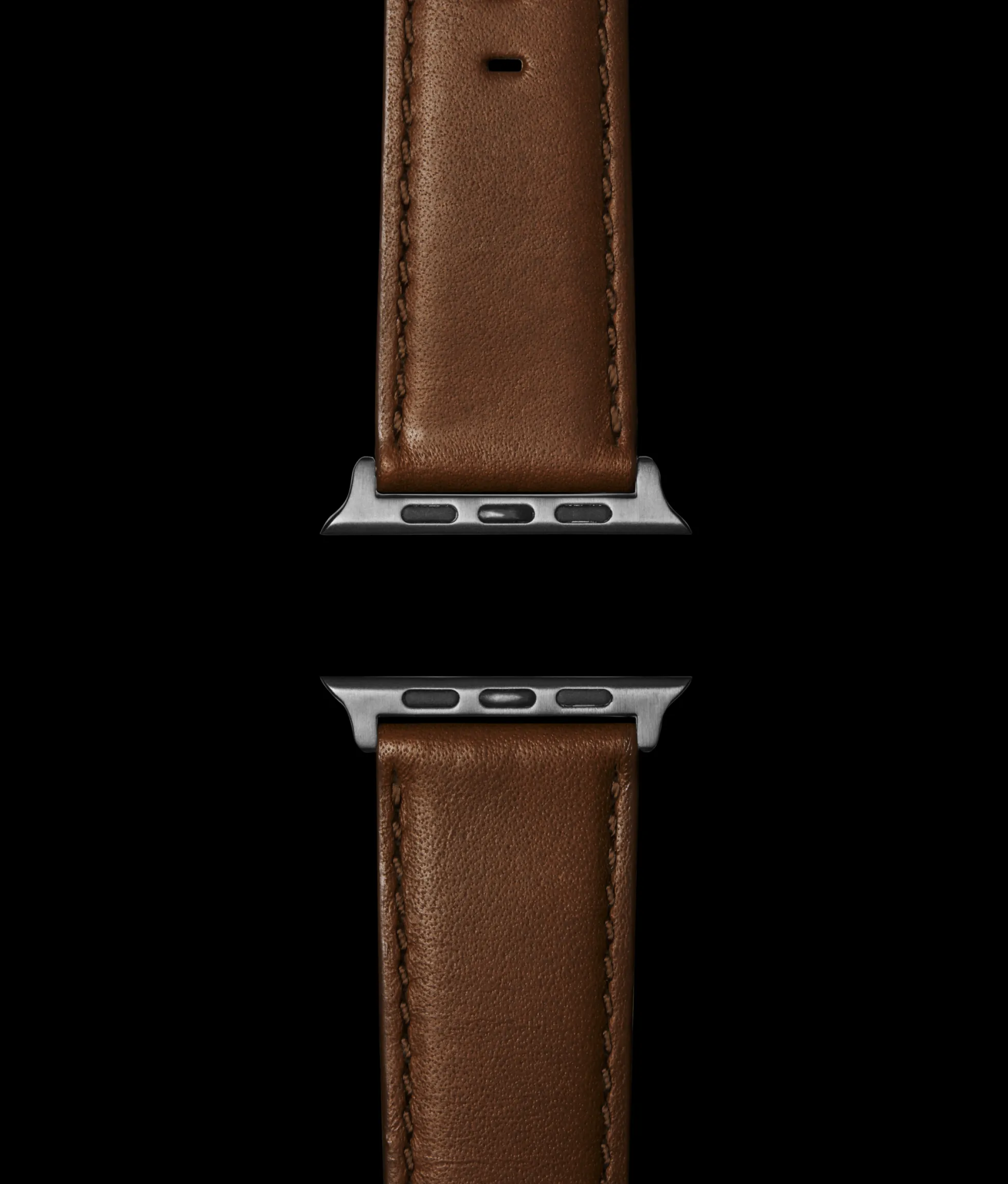 20mm Dark Nut Brown Leather Apple Watch Strap