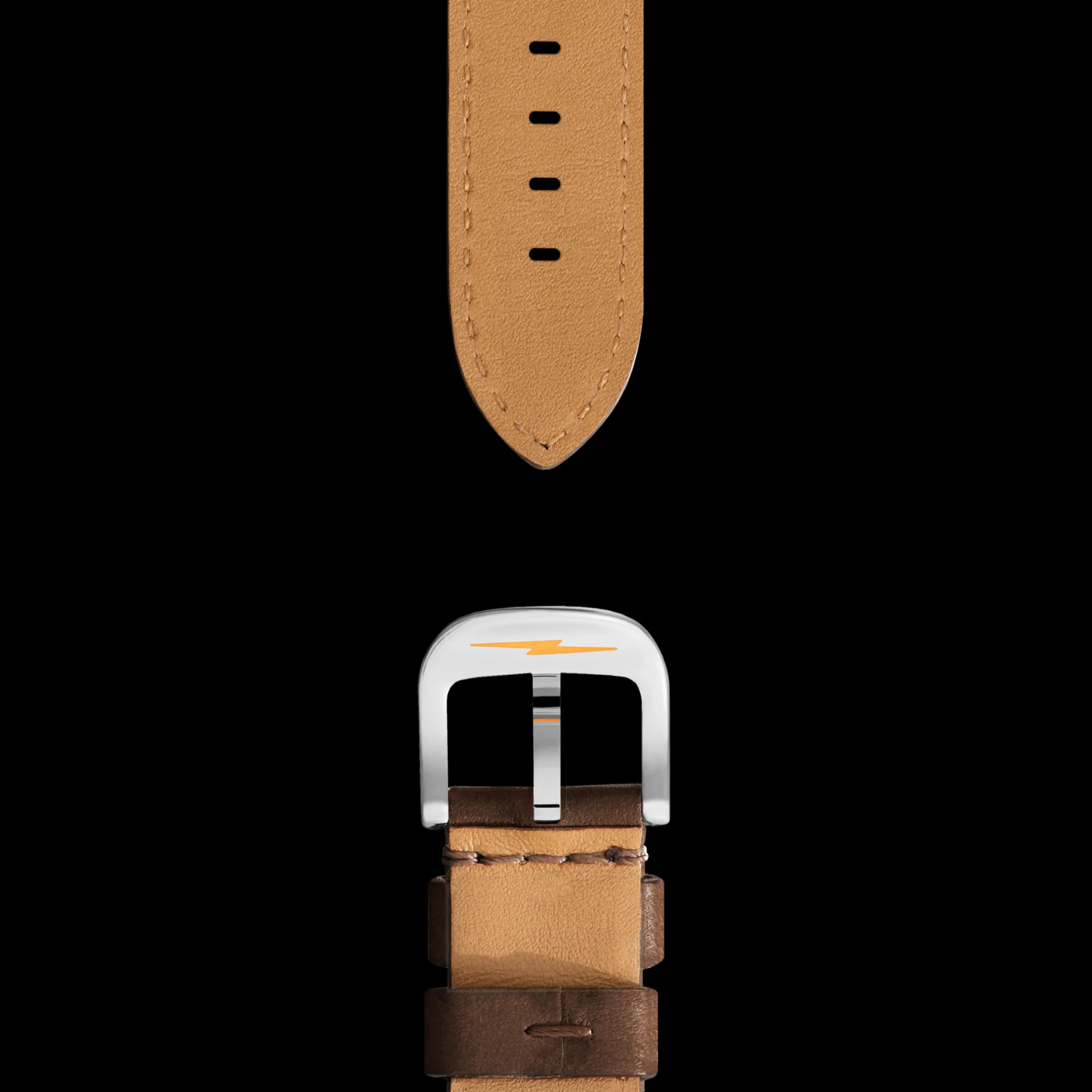 20mm Dark Nut Brown Leather Watch Strap