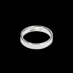 4mm Flat White Gold Band