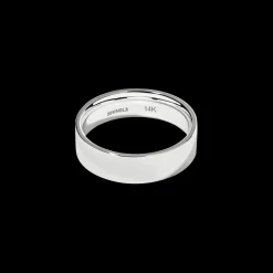 6mm Flat White Gold Band