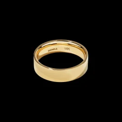 6mm Flat Yellow Gold Band