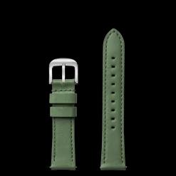 20mm Green Leather Watch Strap