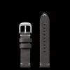 20mm Grizzly Black Leather Watch Strap