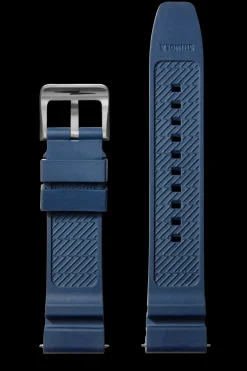 22mm Midnight Blue Expandable Dive Rubber Watch Strap