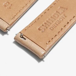 18mm Natural Leather Watch Strap