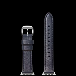 20mm Navy Leather Apple Watch Strap