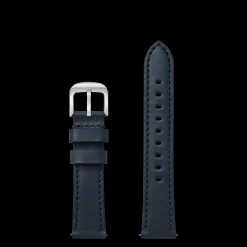20mm Navy Leather Watch Strap