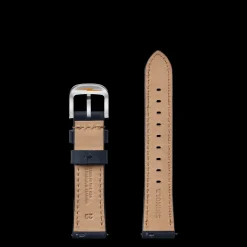 20mm Navy Leather Watch Strap
