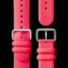22mm Red Silicone Watch Strap