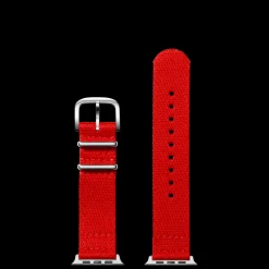 20mm Red Split Nylon Apple Watch Strap