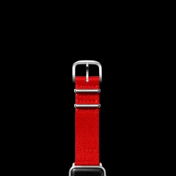 20mm Red Split Nylon Apple Watch Strap