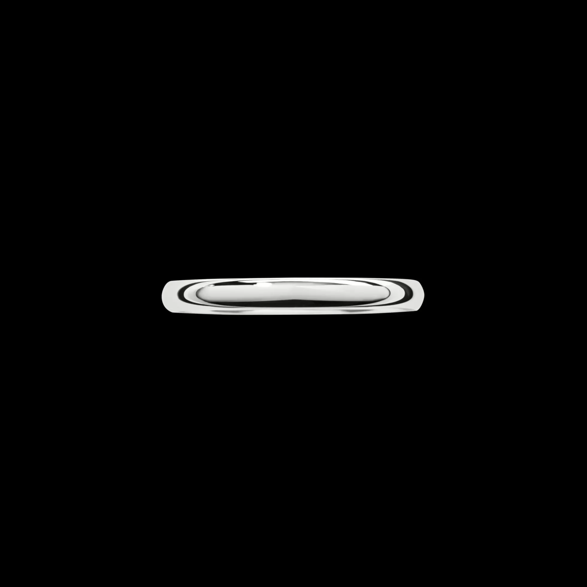 2mm Round White Gold Band