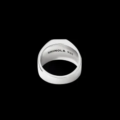 Octagonal Inlay Signet Ring Petoskey